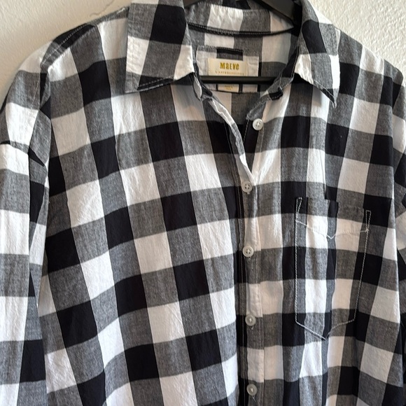 Anthropologie Maeve women’s long sleeve button up buffalo plaid cotton shirt S - Picture 2 of 8